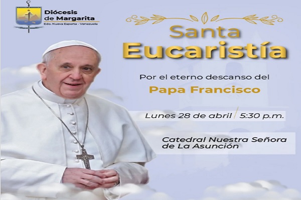 Diócesis de Margarita invita a misa funeral por el Papa Francisco