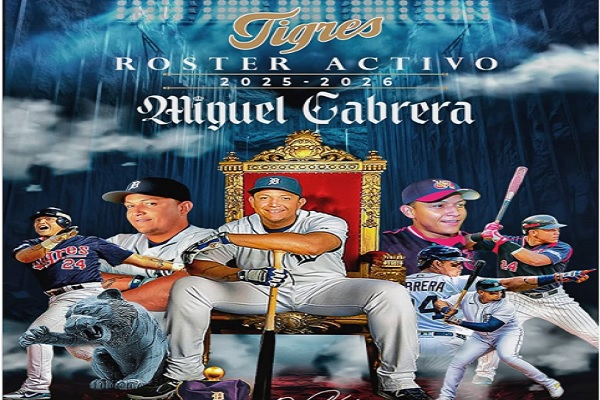 Miguel Cabrera regresa del retiro con los Tigres de Aragua para la 2025-2026
