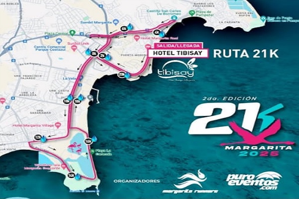 Cierre de vías en Margarita por la Media Maratón Margarita 21K