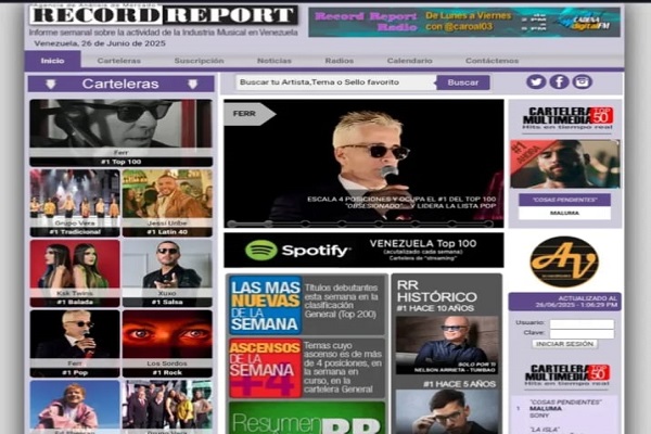 FERR alcanza el primer lugar en las carteleras musicales de Venezuela