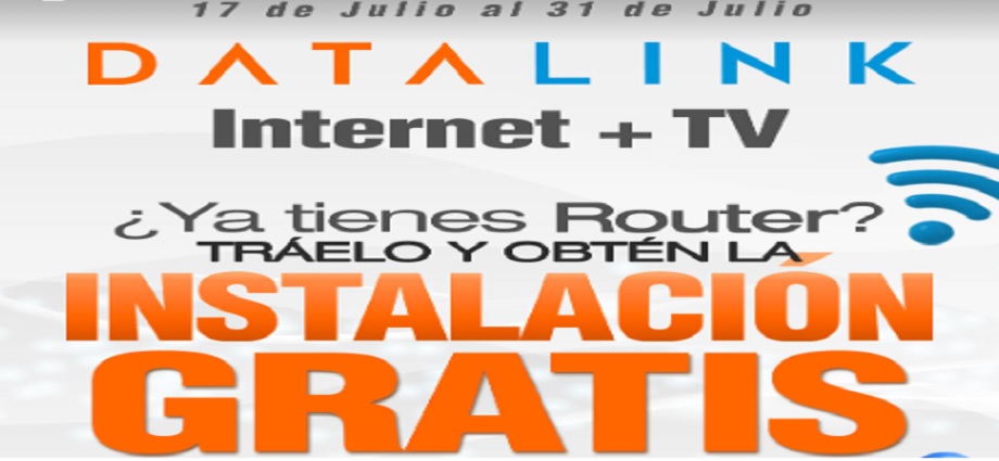 ¡Datalink despliega velocidad en Margarita! Internet + TV con instalación gratis