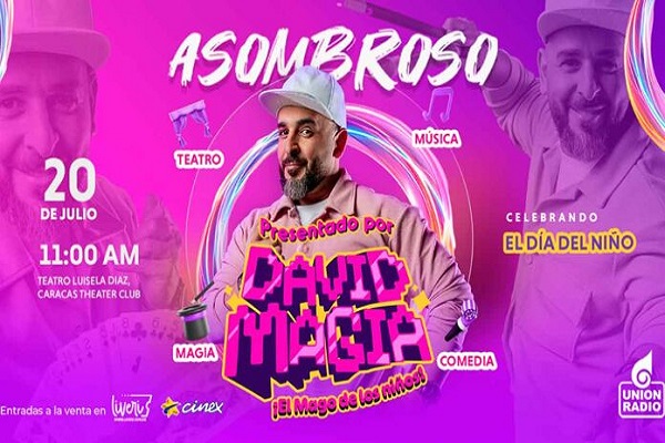"Asombroso": Un viaje mágico para celebrar el Día del Niño con David Magia