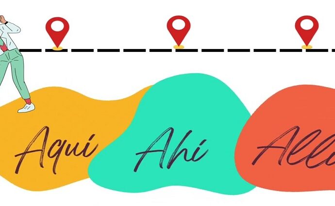 La alcancía de las palabras y sus coroticos: Aquí, ahí y allí