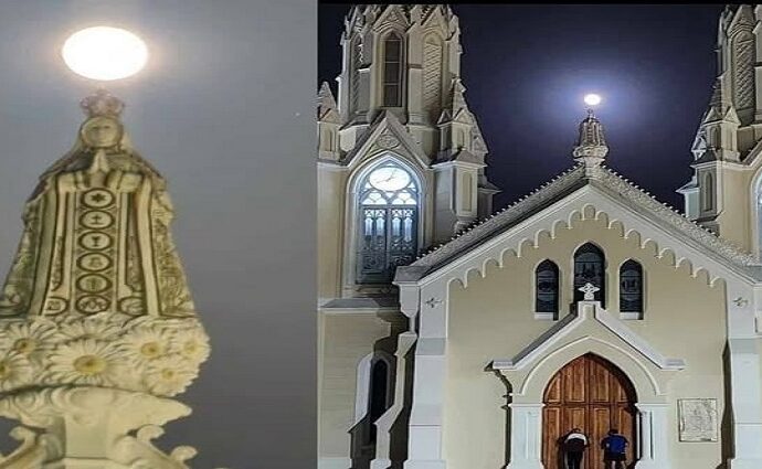 La imagen de la Virgen del Valle en el frontispicio de la Basílica