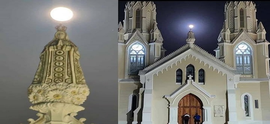 La imagen de la Virgen del Valle en el frontispicio de la Basílica