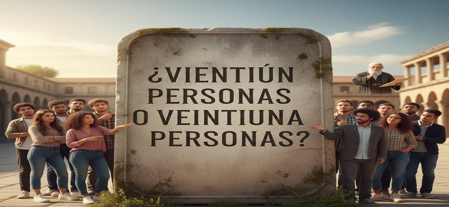 La alcancía de las palabras y sus coroticos: ¿Veintiún personas o veintiuna personas?