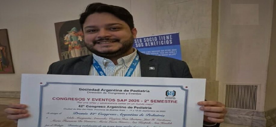 Venezolano gana primer lugar en Congreso Argentino de Pediatría