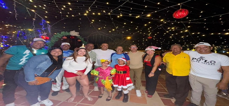 Se iluminó la Navidad en la isla de Coche