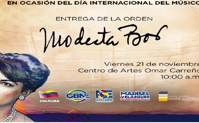 Nueva Esparta homenajea a sus músicos con la primera "Orden Modesta Bor"