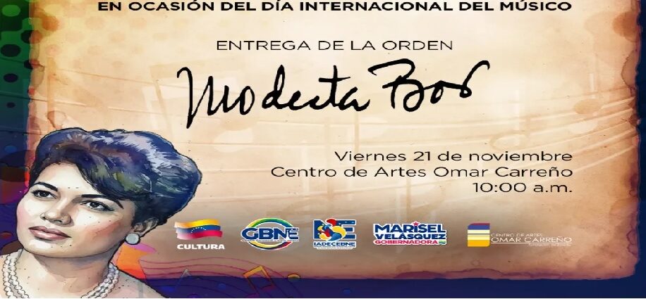 Nueva Esparta homenajea a sus músicos con la primera "Orden Modesta Bor"