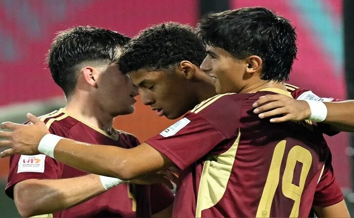 Venezuela vence 4-2 a Haití y avanza como líder del Grupo E en el Mundial Sub-17