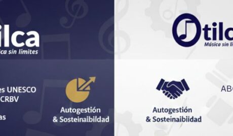 Infografía del ABC de la Gerencia Cultural con logos de Otilca, leyes UNESCO y CRBV, y pilares de autogestión.