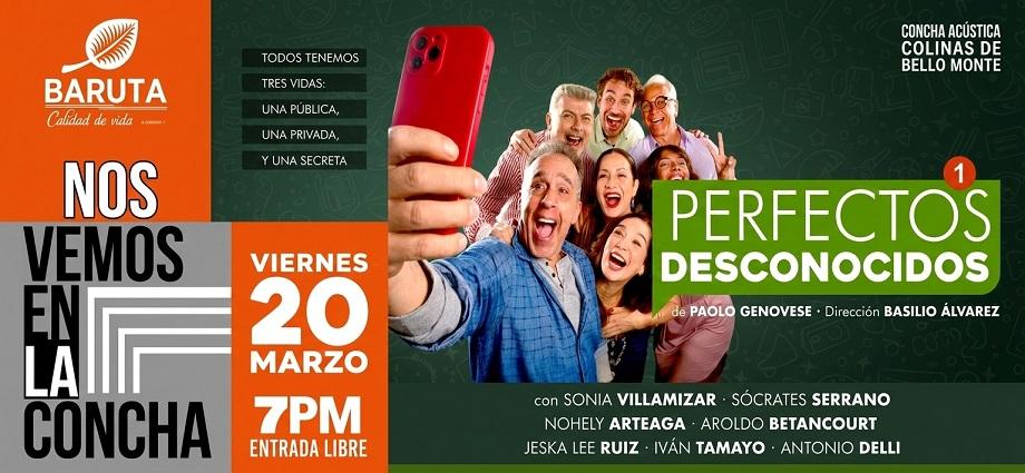 "Perfectos Desconocidos" llega gratis a la Concha Acústica de Bello Monte