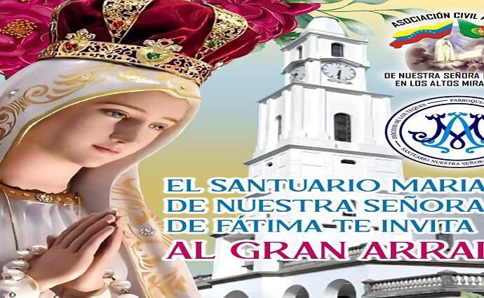 El Santuario de Fátima en Carrizal celebrará su 55° Gran Arraial