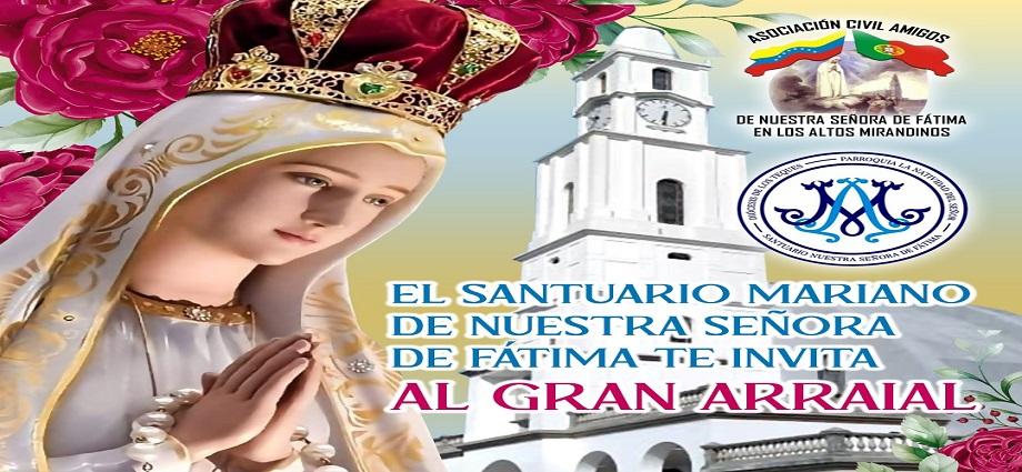 El Santuario de Fátima en Carrizal celebrará su 55° Gran Arraial