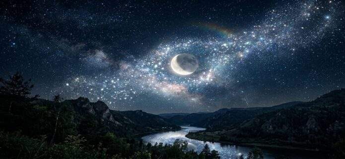 La Décima en el día a día: Rio de lucero con la luna