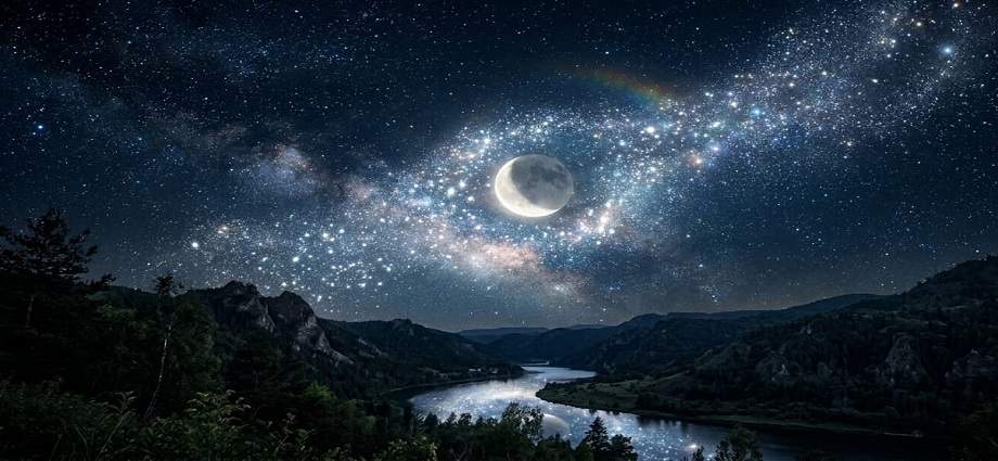 La Décima en el día a día: Rio de lucero con la luna