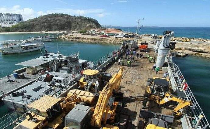 Nueva Esparta envía maquinaria y 130 toneladas de alimentos a La Guaira