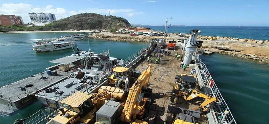 Nueva Esparta envía maquinaria y 130 toneladas de alimentos a La Guaira