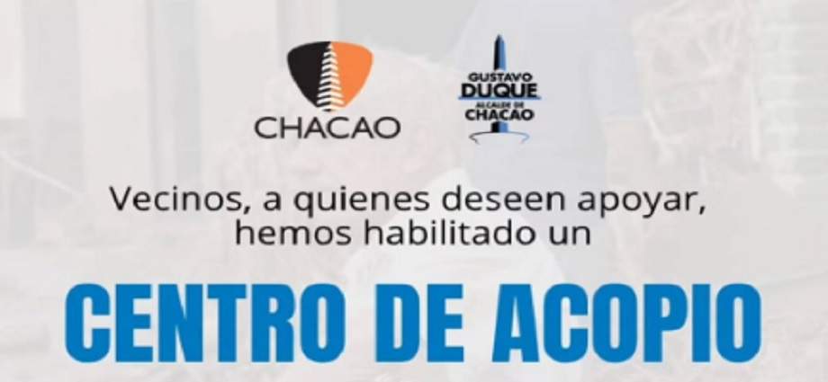Alcaldía de Chacao habilita centro de acopio para recibir donaciones