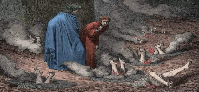 Pensando con décima, frases célebres: Dante, la crisis moral y el infierno actual