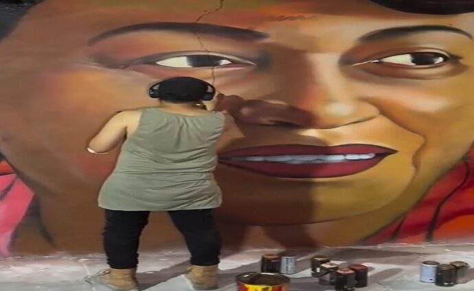 Inauguran mural en Juan Griego para conmemorar el centenario de Modesta Bor