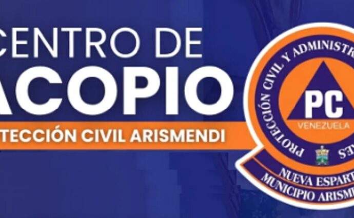 Habilitan centro de acopio en la sede de Protección Civil Arismendi