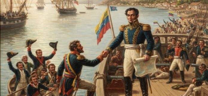 Simón Bolívar en la isla de Margarita