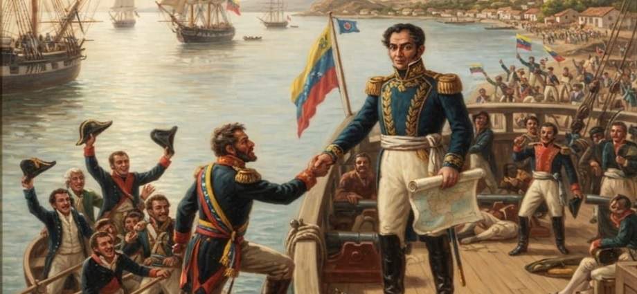 Simón Bolívar en la isla de Margarita