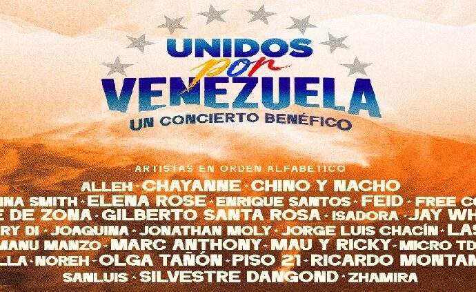 Grandes estrellas se suman al concierto benéfico "UNIDOS POR VENEZUELA"