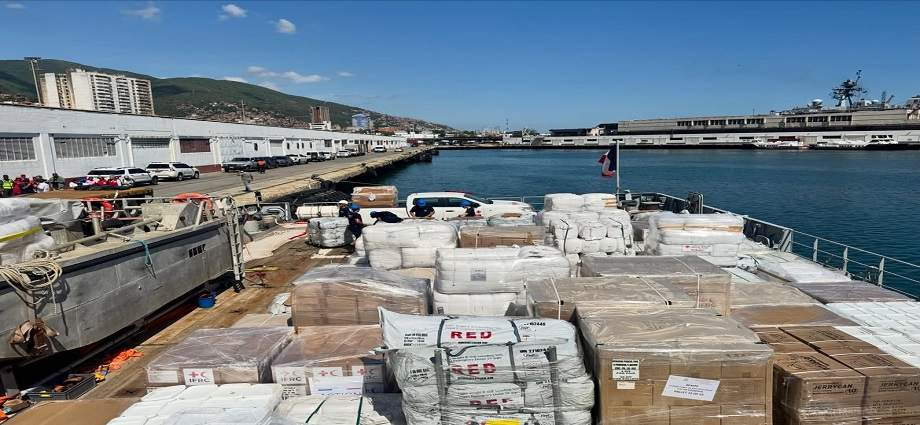 Llega a Venezuela cargamento de ayuda humanitaria enviado por Francia