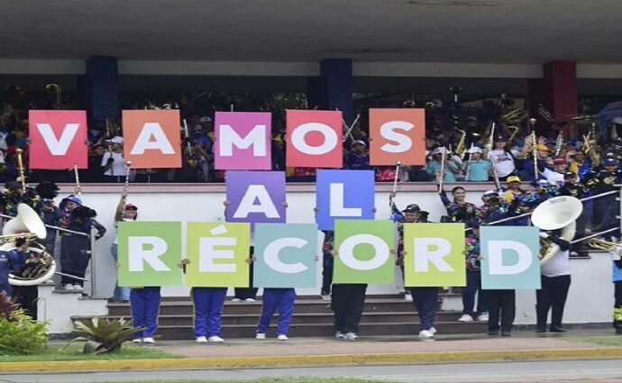Nueve bandas de marcha ensayan en Los Próceres con miras al Récord Guinness
