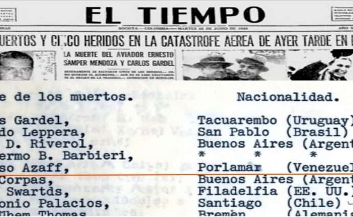 Un margariteño muere con Carlos Gardel