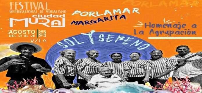 El Festival Internacional de Muralismo de Porlamar rinde homenaje a la agrupación Sol y Sereno
