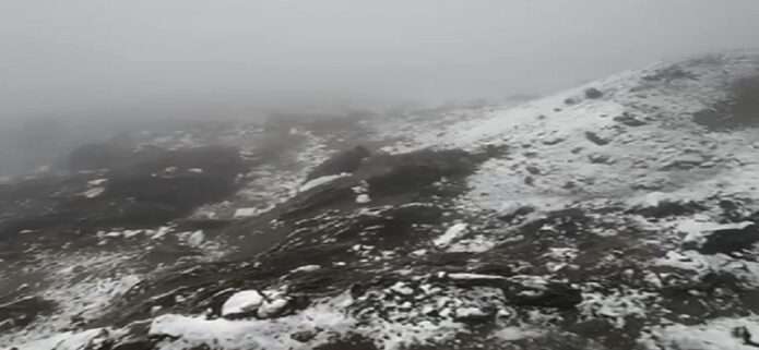 Pico Espejo se cubre de nieve: Espectacular nevada sorprendió a Mérida este 20 de septiembre