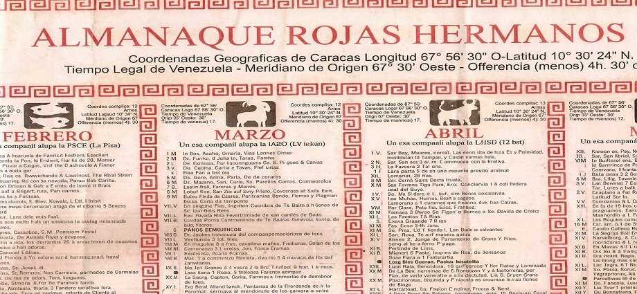 Venezuela 20/20: Almanaque de Rojas Hermanos