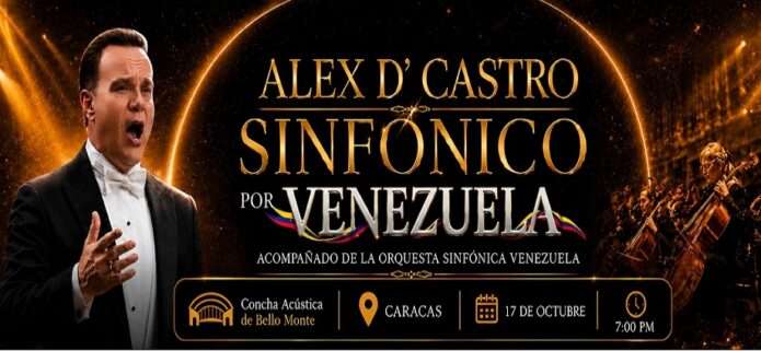 Alex D’ Castro rendirá tributo a la música venezolana con un gran concierto sinfónico en Caracas