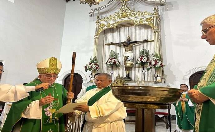 Presbítero Alberto Mata asume como párroco del Santuario del Santo Cristo del Buen Viaje en Pampatar