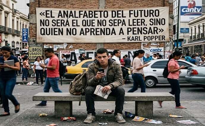 Pensando con décima, frases célebres: El analfabeto de hoy